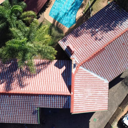 Roof Painting Before Treatment — RR Roof Waterproofing, Centurion Roof before painting showing faded and weathered tiles — Centurion